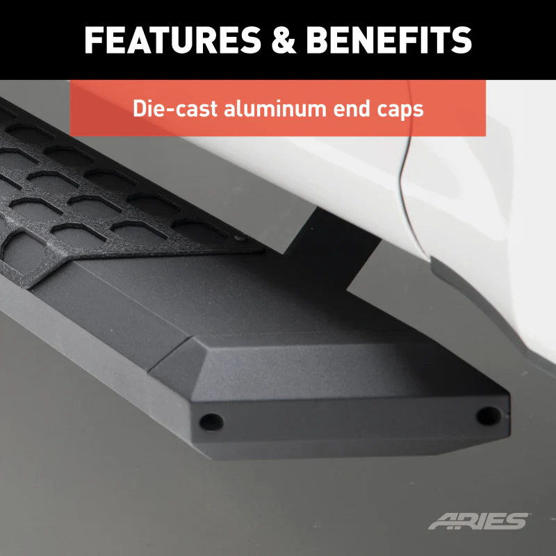 ARIES AdvantEDGE 5-1/2" x 91" Black Aluminum Running Boards Model 2556015 - Image 5