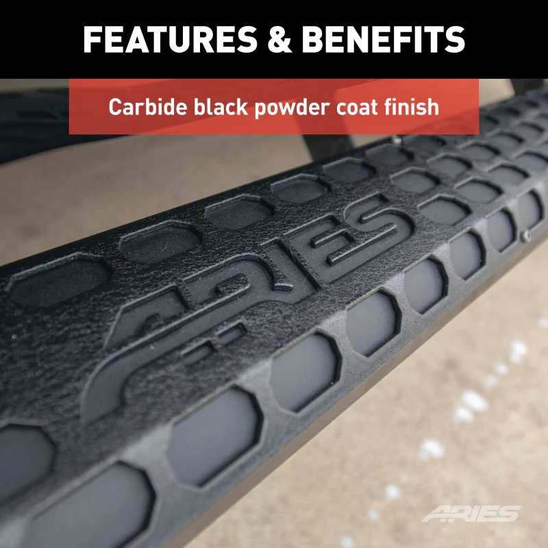 ARIES AdvantEDGE 5-1/2" x 75" Black Aluminum Running Boards Model 2556021 - Image 8