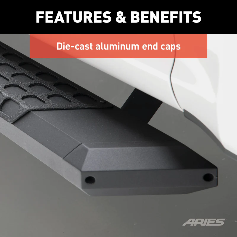 ARIES AdvantEDGE 5-1/2" x 75" Black Aluminum Running Boards Model 2556050 - Image 6