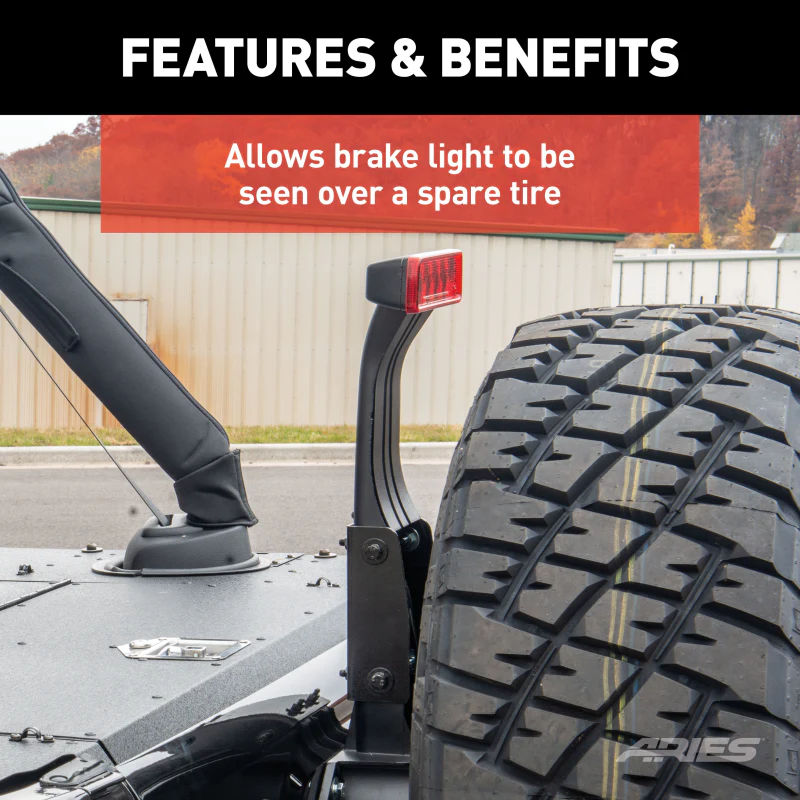ARIES Jeep Wrangler JK Third Brake Light Extension Bracket Model 256TBL - Image 4