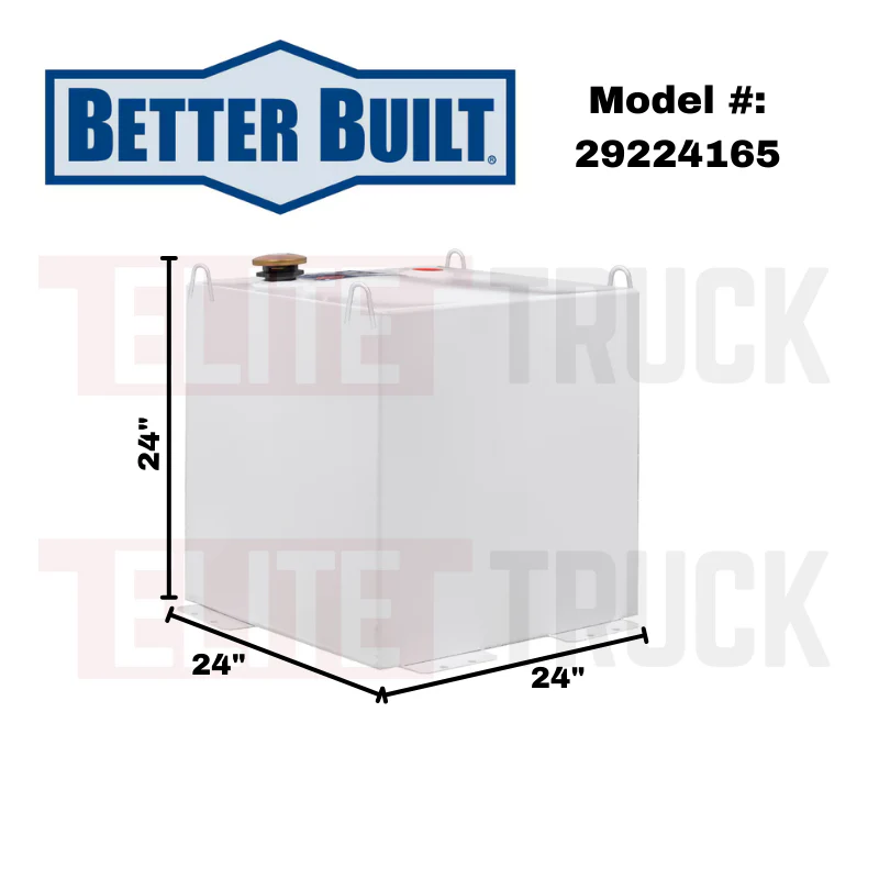 Better Built 50 Gallon White Steel Heavy Duty Series Square Liquid Transfer Tank Model 29224165 - Image 2