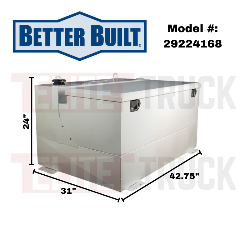 Better Built 75 Gallon White Steel Heavy Duty Series Liquid Transfer Tank & Toolbox Combo Model 29224168 - Image 2
