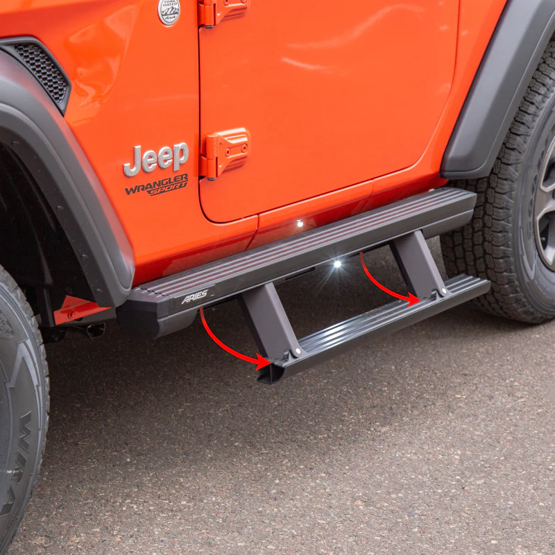 ARIES ActionTrac 48.75" Powered Running Boards, Select Jeep Wrangler JL 2-Door Model 3034471 - Image 11