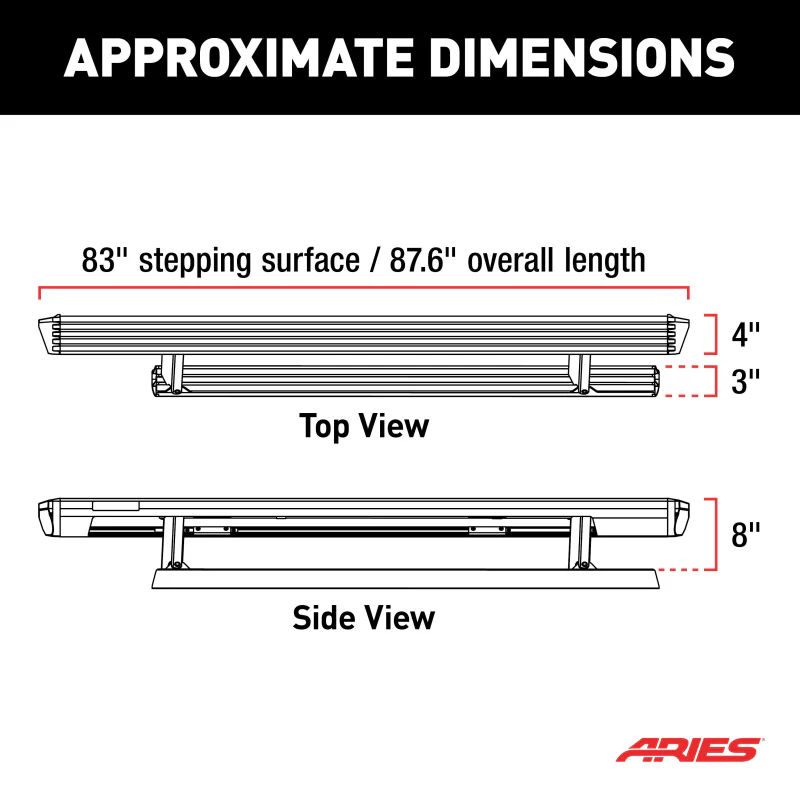 ARIES ActionTrac 87.6" Powered Electric Running Boards Model 3048314 - Image 3