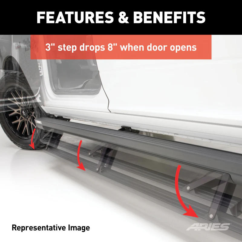 ARIES ActionTrac 87.6" Powered Electric Running Boards Model 3048326 - Image 13