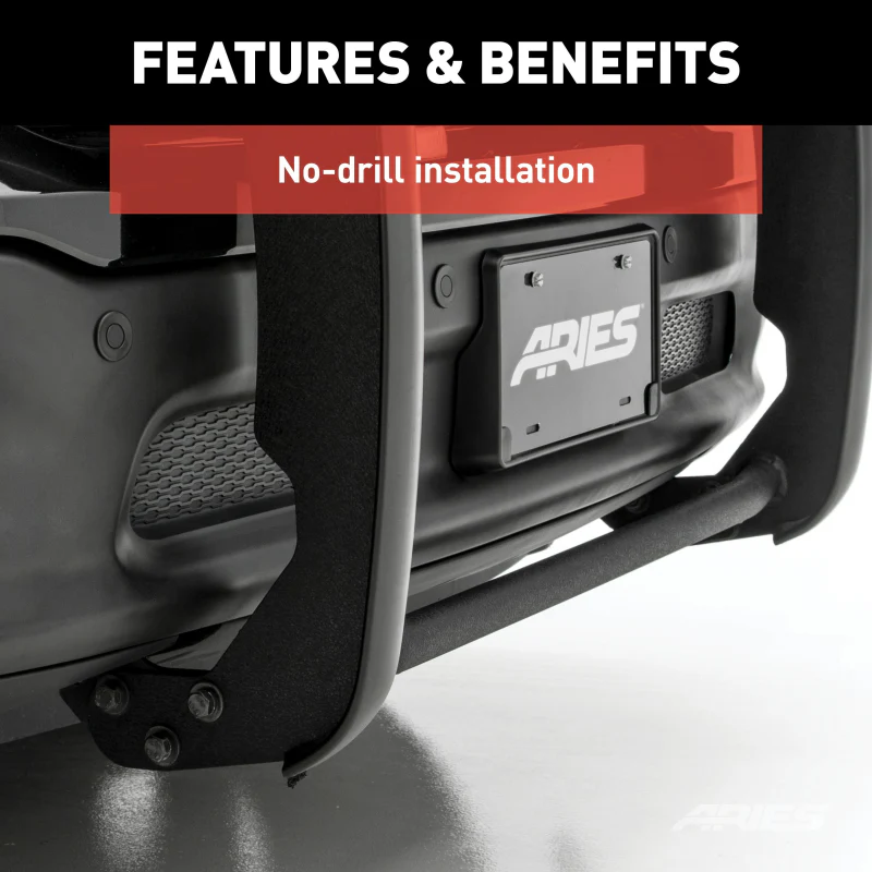 ARIES Black Steel Grille Guard, Select Ford F-250, F-350, F-450, F-550 Super Duty Model 3061 - Image 7