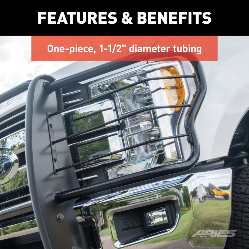ARIES Black Steel Grille Guard, Select Ford F-250, F-350 Super Duty Model 3067 - Image 8