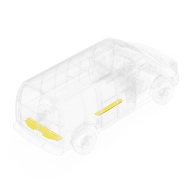 LEGEND Steel Floor Threshold Set GMC Savana/Chevy Express Cargo Van (all WB lengths) - Black - Single Side Door Model 309-151-1011 - Image 4