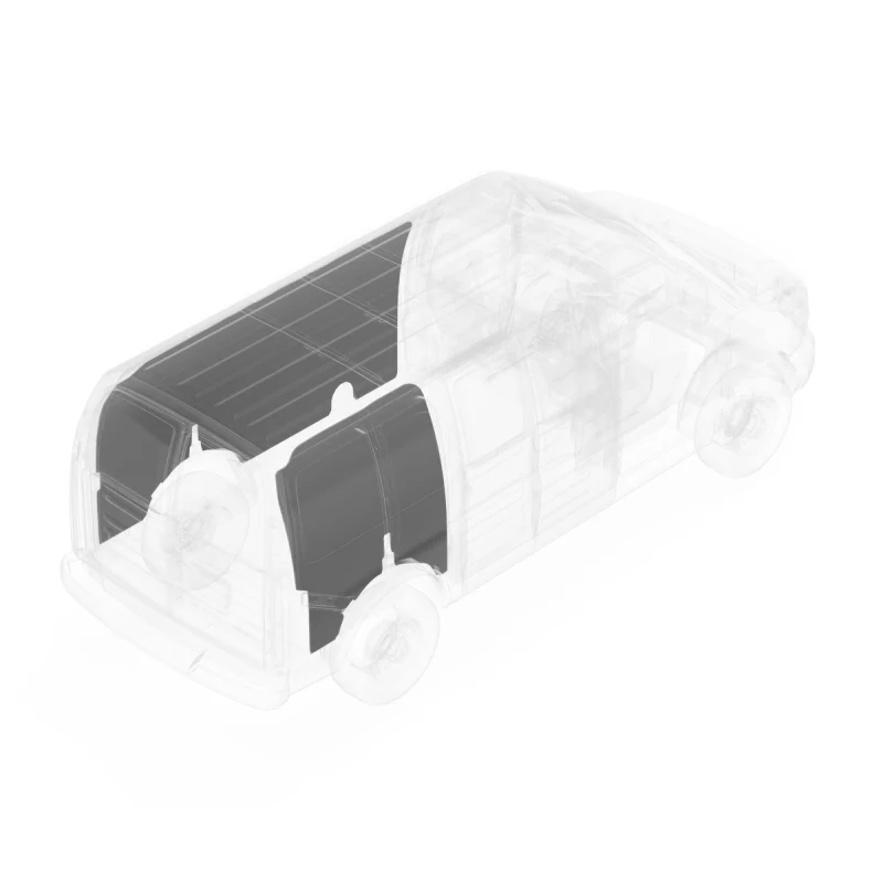 LEGEND DuraTherm Wall Liner ONLY - GMC Savana/Chevy Express Cargo Van Regular Wheelbase - Textured Grey - Single Side Door Model 314-114-2613 - Image 4