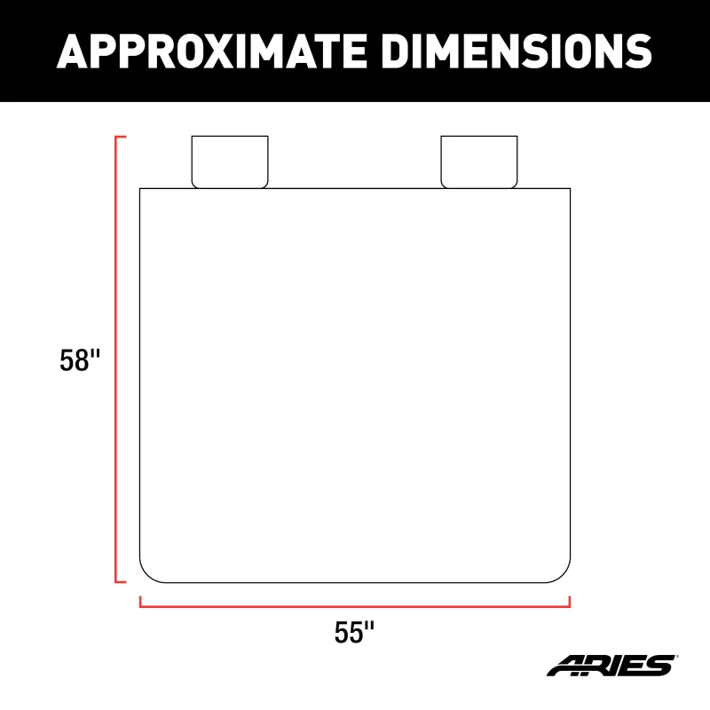 ARIES Seat Defender 58" x 55" Removable Waterproof Black Bench Seat Cover Model 3146-09 - Image 2