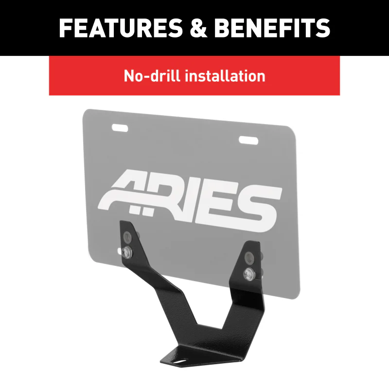 ARIES 3" Bull Bar License Plate Bracket Model 35-0000 - Image 6
