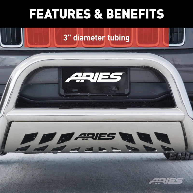 ARIES 2-1/2" Polished Stainless Bull Bar, Select Jeep Grand Cherokee Model 35-1003 - Image 10