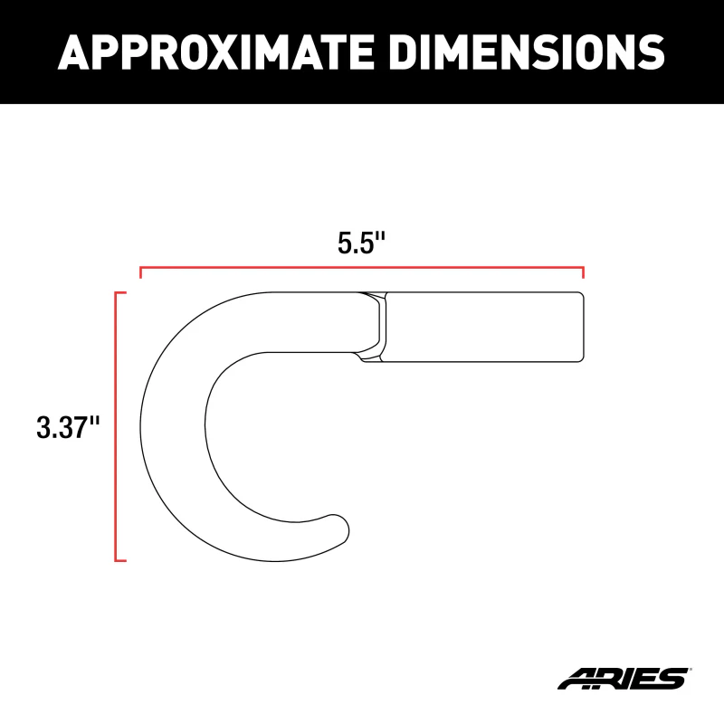 ARIES Bull Bar Tow Hooks for Dodge, Ram Trucks Model 35-5TOW - Image 2