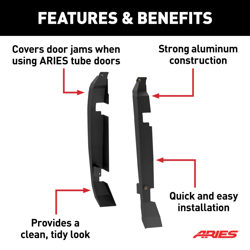 ARIES Door Hinge Covers for ARIES Tube Doors - Ford Bronco 2-door & 4-door Model 3500250 - Image 5