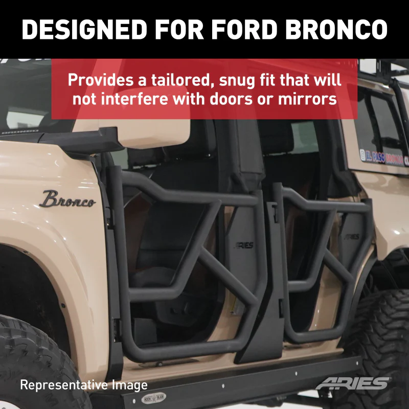 ARIES Door Hinge Covers for ARIES Tube Doors - Ford Bronco 2-door & 4-door Model 3500250 - Image 6