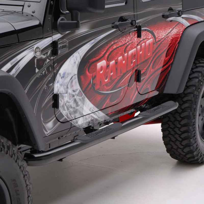 ARIES 3" Round Black Steel Side Bars, Select Jeep Wrangler JK Unlimited Model 35700 - Image 8