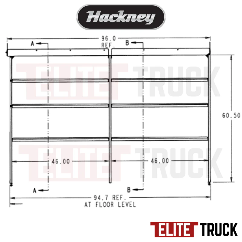 Hackney Van Shelving with Pipe Shelf for Driver Side Ford Transit 130"WB/148"WB MR/HR - Image 3
