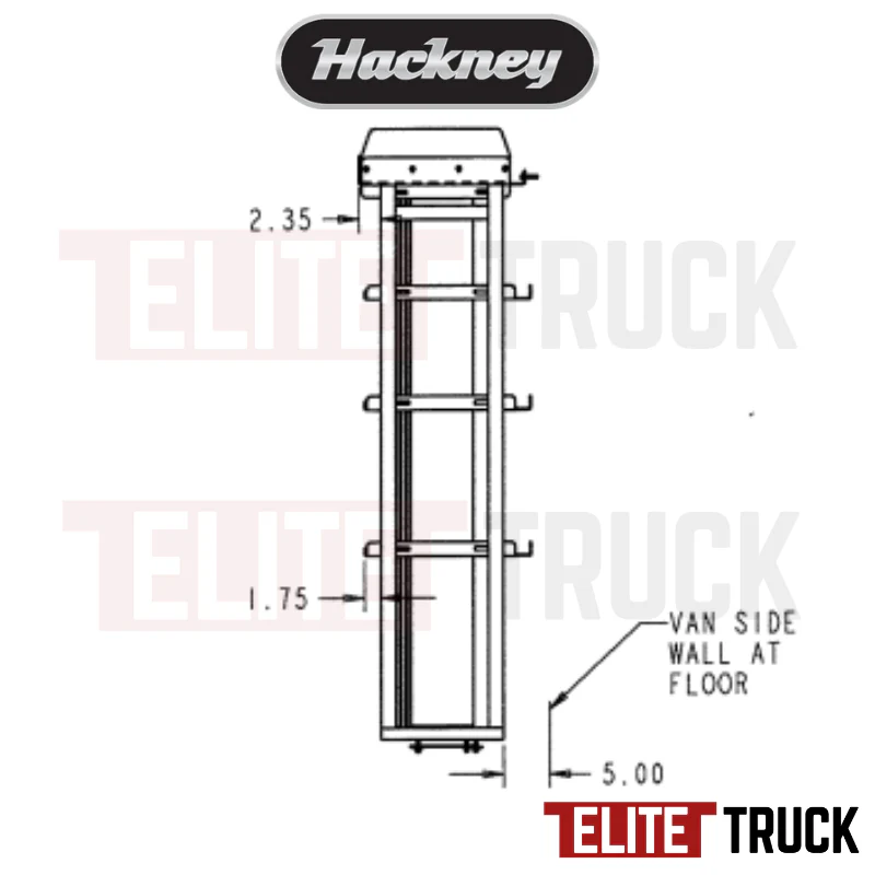 Hackney Van Shelving with Pipe Shelf for Driver Side Ford Transit 130"WB/148"WB MR/HR - Image 4