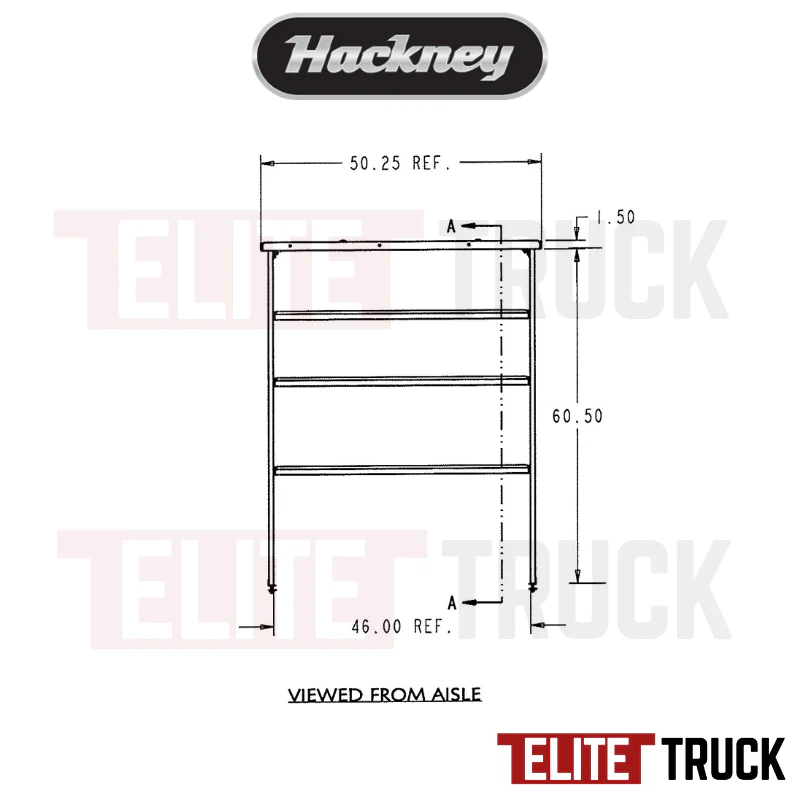 Hackney Van Shelving with Ladder Shelf for Curb Side Ford Transit 130"WB MR/HR Van - Image 3