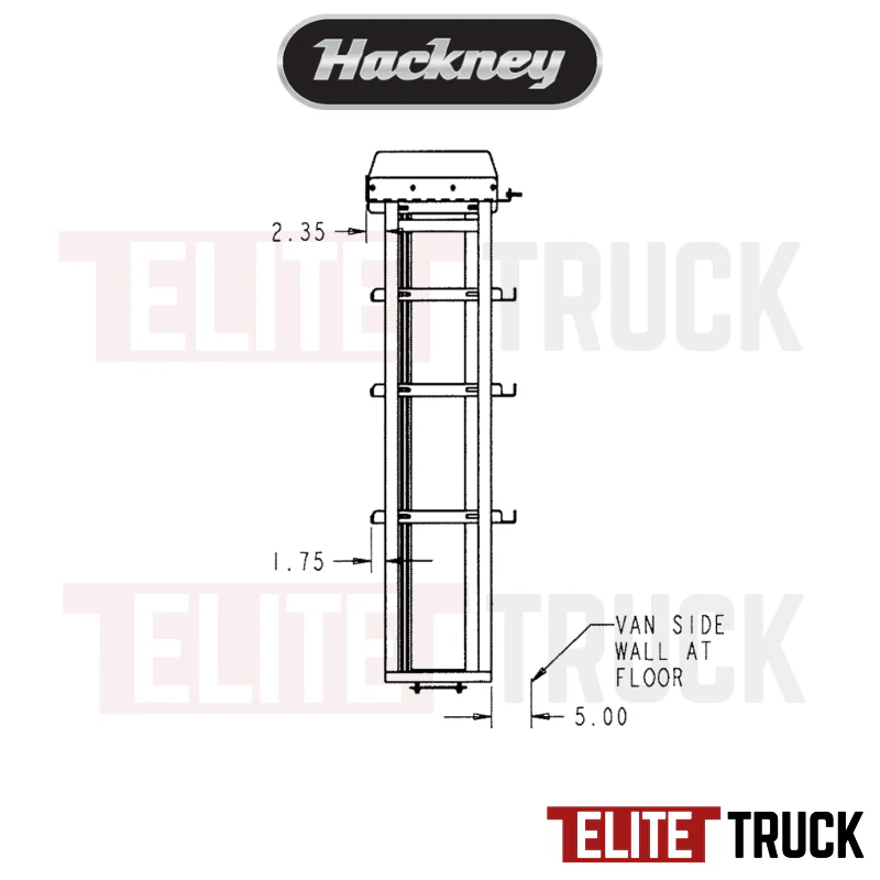 Hackney Van Shelving with Pipe Shelf for Driver Side Ford Transit  46"-46"-24" 148"WB EXT HR Van - Image 4