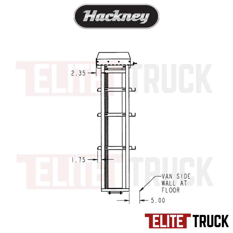 Hackney Van Shelving with Pipe Shelf for Driver Side Ford Transit 46"-46"-(28" Open) DS 148"WB EXT Van HR - Image 4