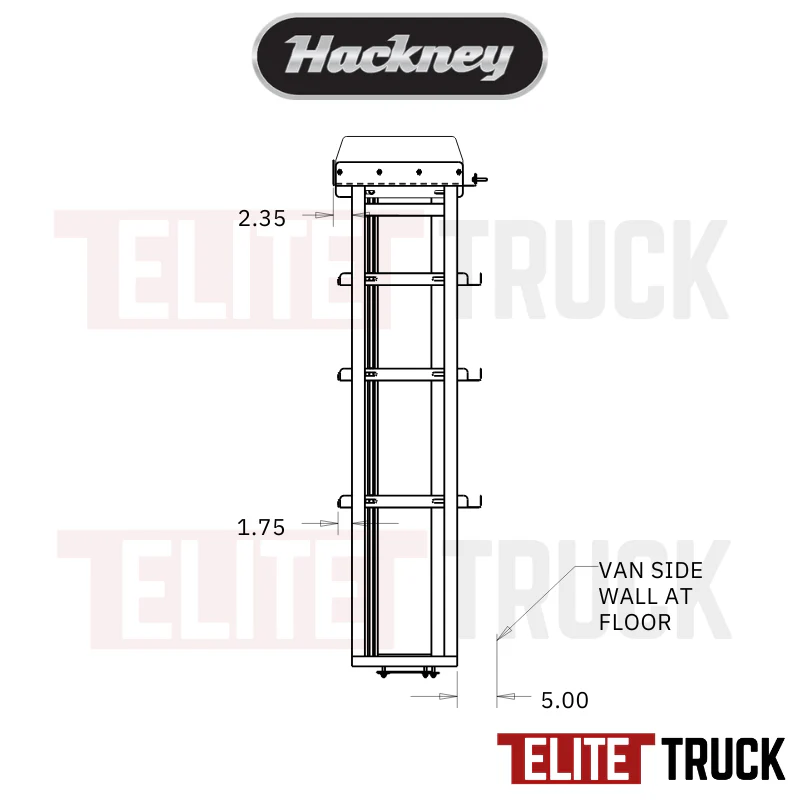 Hackney Van Shelving with Pipe Shelf for Driver Side Ford Transit 46"-24" 148"WB MR/HR Van - Image 4