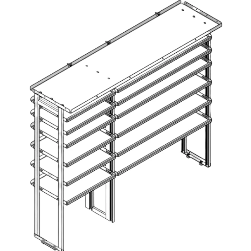 Hackney Van Shelving with Ladder Shelf for Curb Side Ford Transit 46"-24" 148"WB MR/HR Van - Image 2