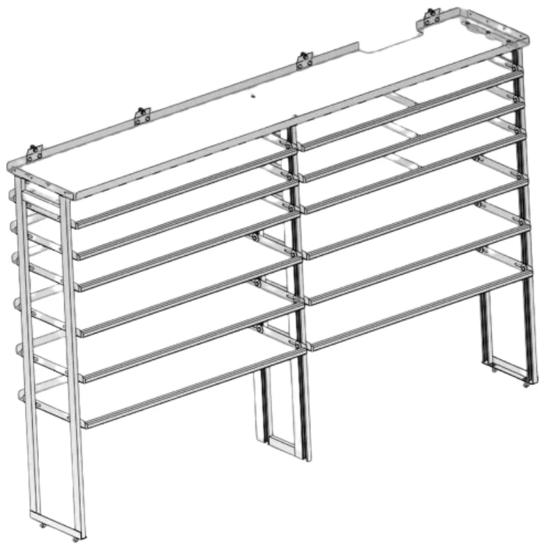 Hackney Van Shelving with Ladder Shelf for Driver Side Ram Promaster 46"-46" 159"WB HR Van - Image 2