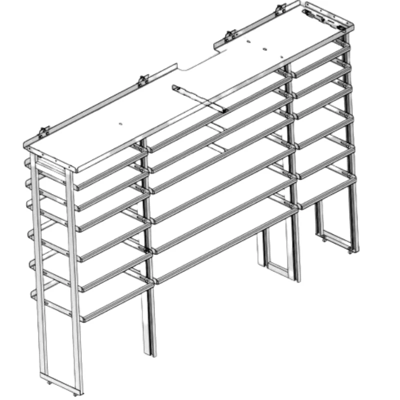 Hackney Van Shelving with Ladder Shelf for Driver Side Ram Promaster 23"-46"-18" 136"WB HR Van - Image 2