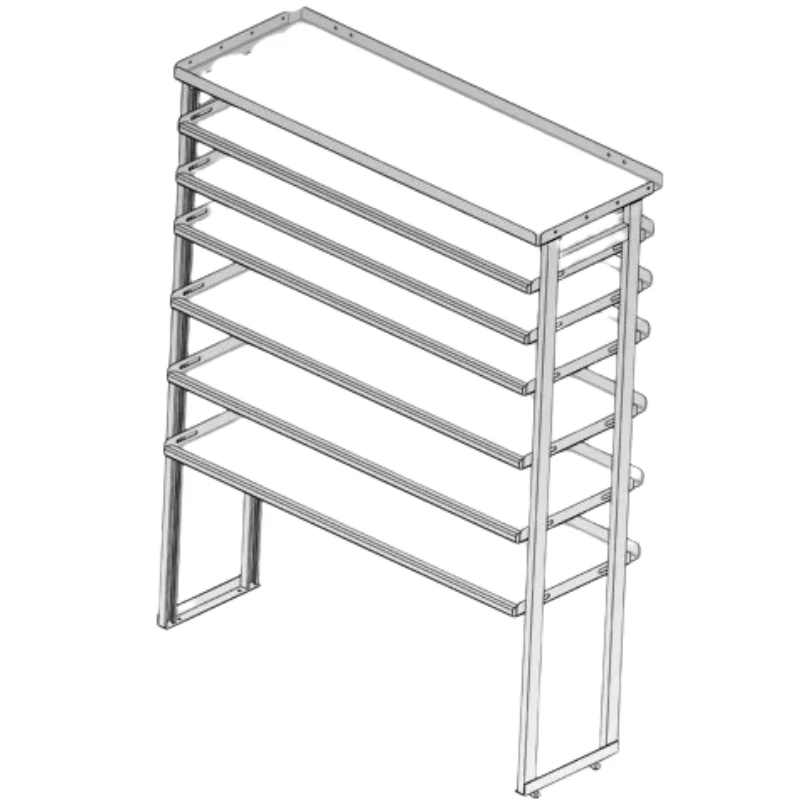 Hackney Van Shelving with Ladder Shelf for Curb Side Ram Promaster 46" 136"WB HR Van - Image 2