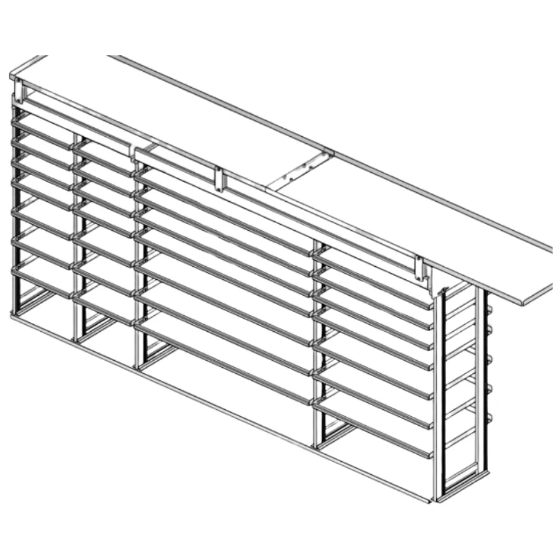 Hackney Van Shelving with Pipe and Ladder Shelf for Driver Side for Box Truck 18"-18"-54"-36"-(28" Open) 23" Deep - Image 2