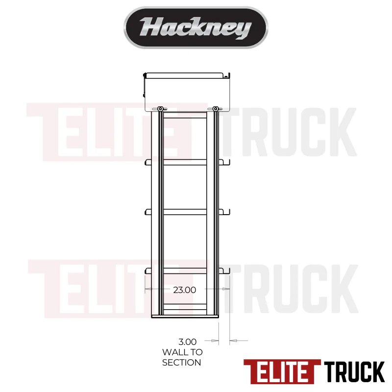 Hackney Van Shelving with Pipe and Ladder Shelf for Driver Side for Box Truck 18"-18"-54"-36"-(28" Open) 23" Deep - Image 4