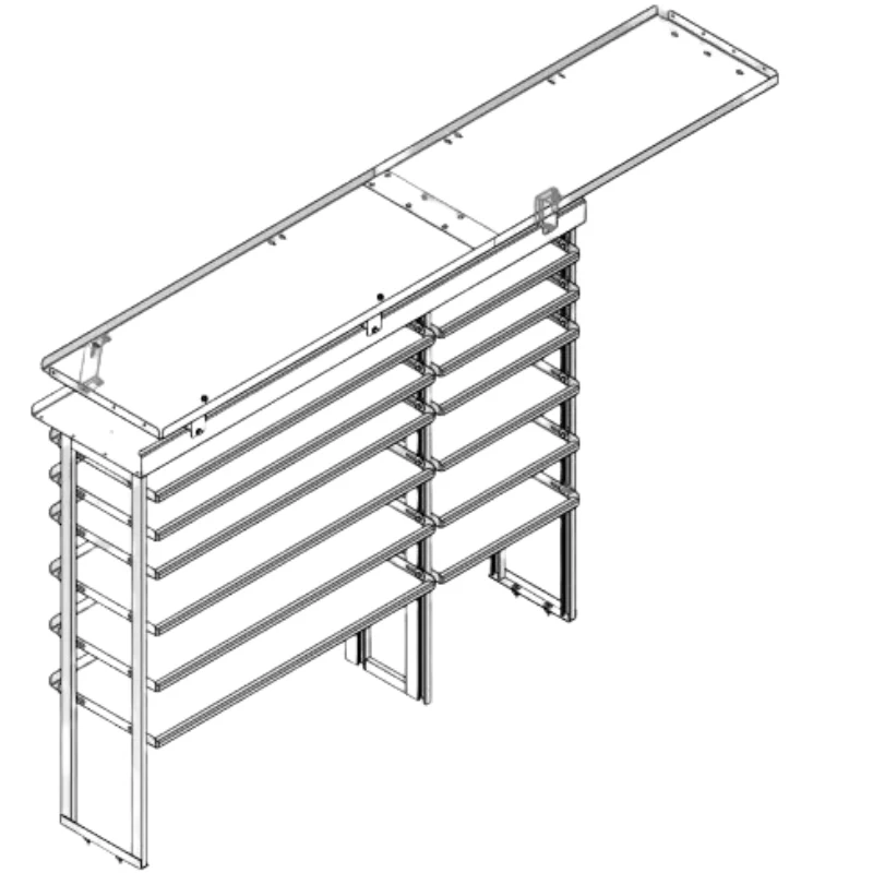 Hackney Van Shelving with Pipe and Ladder Shelf for Curb Side Mercedes Sprinter 46"-23"-(40" Open) 144"WB HR - Image 2