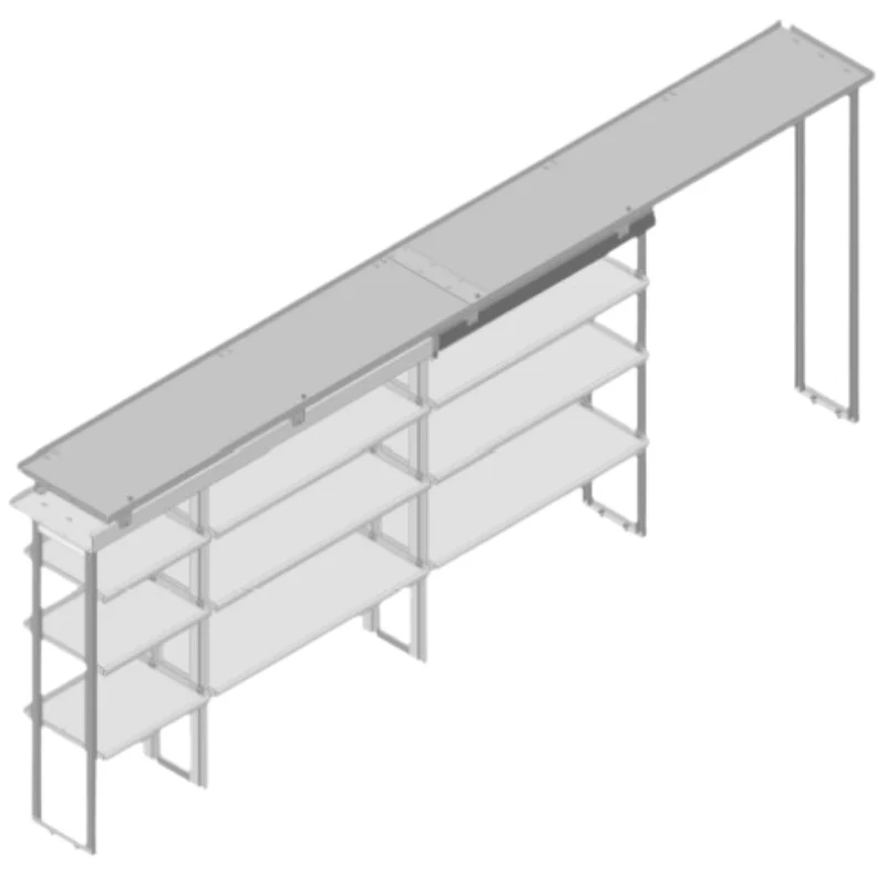 Hackney Van Shelving with Pipe and Ladder Shelf for Driver Side Mercedes Sprinter 23"-46"-46"-(42.5 OPEN) 170"WB EXT HR