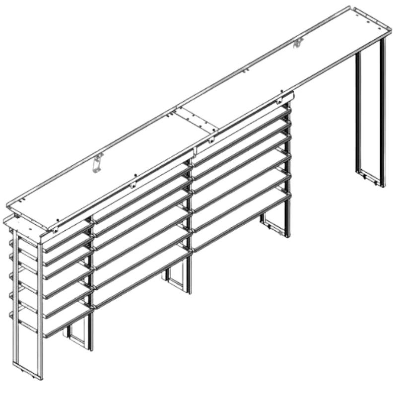 Hackney Van Shelving with Pipe and Ladder Shelf for Driver Side Mercedes Sprinter 23"-46"-46"-(42.5 OPEN) 170"WB EXT HR - Image 2