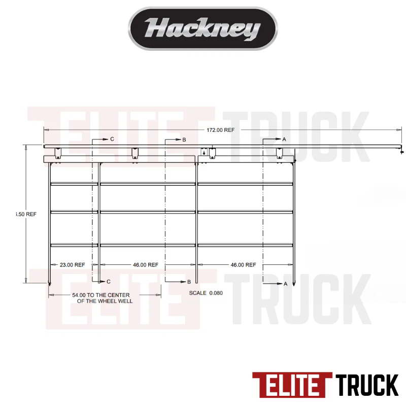 Hackney Van Shelving with Pipe and Ladder Shelf for Driver Side Mercedes Sprinter 23"-46"-46" 170"WB EXT HR - Image 3