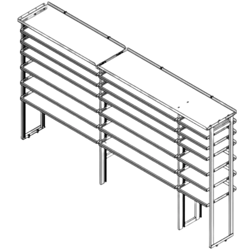 Hackney Van Shelving with Ladder Shelf for Curb Side Mercedes Sprinter 46"-46"-18"  170"WB EXT HR - Image 2