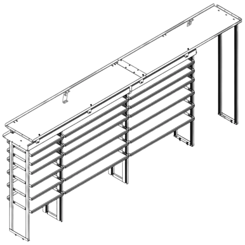 Hackney Van Shelving with Pipe and Ladder Shelf for Driver Side Mercedes Sprinter 46"-46"-23"-(28.5" OPEN) 170"WB HR - Image 2