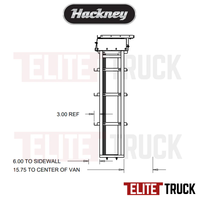 Hackney Van Shelving with Pipe and Ladder Shelf for Driver Side Mercedes Sprinter 46"-46"-23"-(28.5" OPEN) 170"WB HR - Image 4