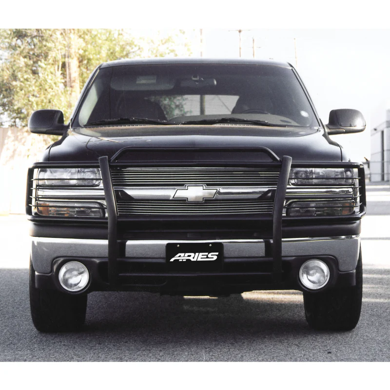 ARIES Black Steel Grille Guard, Select Chevrolet Silverado 1500, Suburban, Tahoe Model 4043 - Image 2