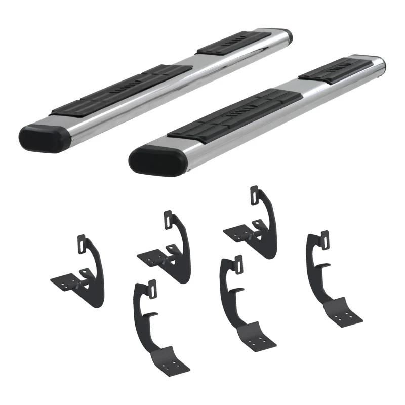 ARIES 6" x 75" Polished Stainless Oval Step Nerf Bars Model 4444002