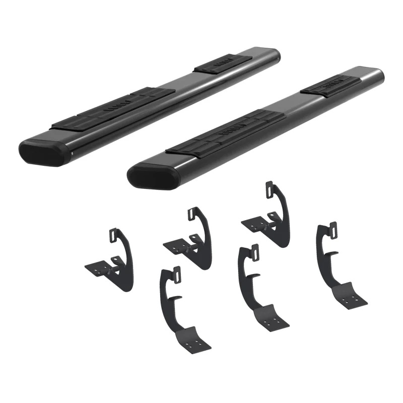 ARIES 6" x 85" Black Aluminum Oval Step Nerf Bars Model 4445038