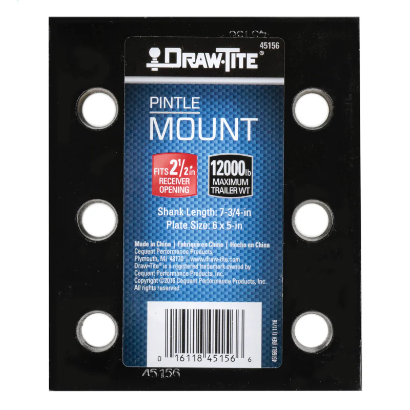 Draw-Tite Titan® Pintle Hook Mounting Plate, Fits 2-1/2 in. Square Receiver, 12,000 lbs. Capacity Model 45156 - Image 8