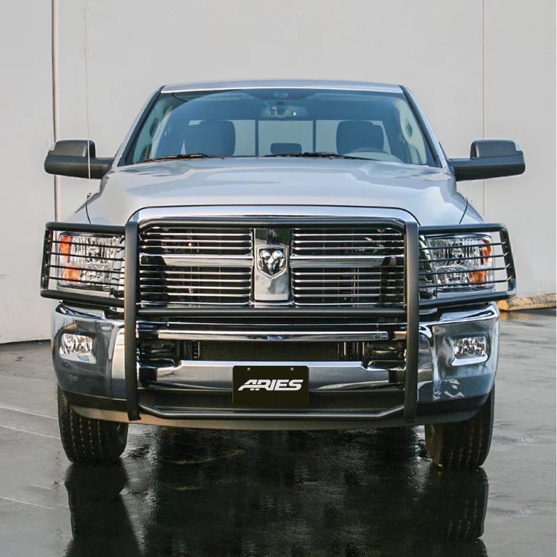 ARIES Black Steel Grille Guard, Select Dodge, Ram 2500, 3500 Model 5056 - Image 2