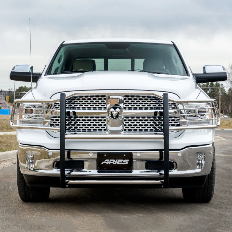 ARIES Polished Stainless Grille Guard, Select Dodge, Ram 1500 Model 5058-2 - Image 2