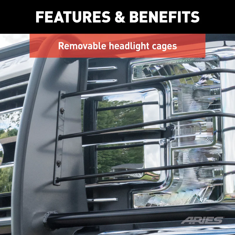 ARIES Black Steel Grille Guard, Select Ram 1500 Model 5060 - Image 7