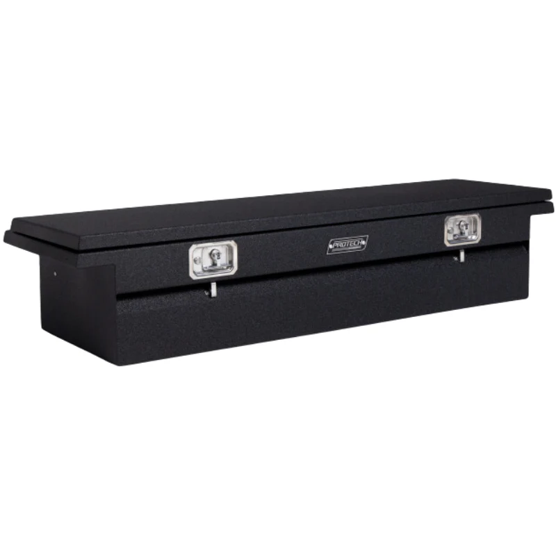 ProTech Crossover 15X20X70 Single Lid Box Textured Black Steel Low Profile Includes Tray Model 52-8211LP-PTB