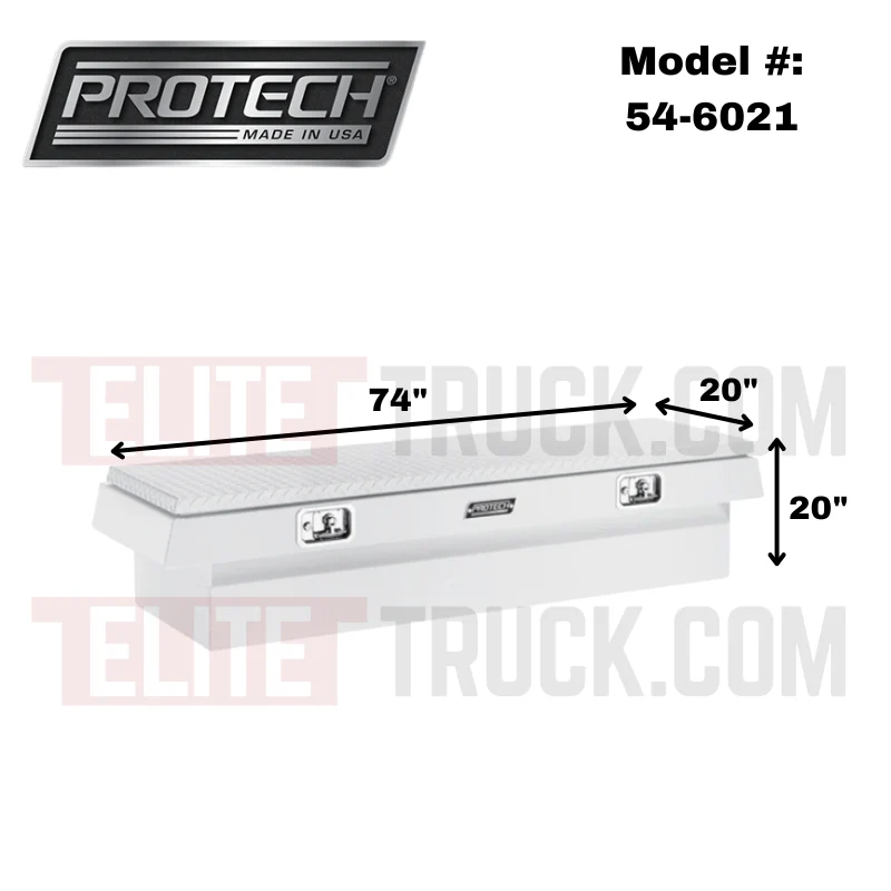 ProTech Crossover 20X20X74 Single Lid Box Diamond Plate Lid Bright Aluminum Standard Profile Includes Tray Model 54-6021 - Image 2