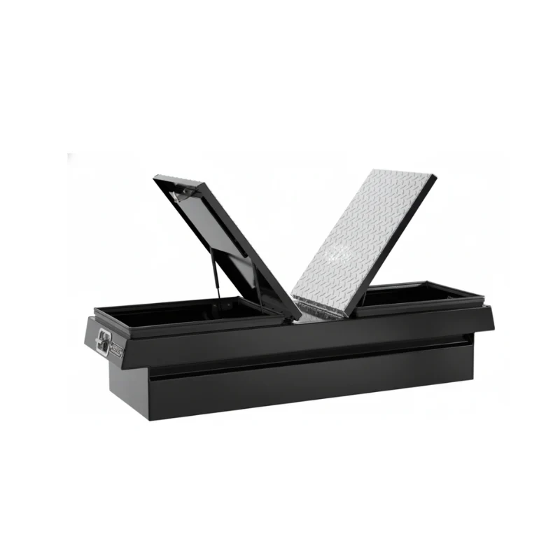ProTech Crossover 20X20X74 Gull Wing Box Diamond Plate Lid Gloss Black Standard Profile Includes Tray Model 54-6022-GB - Image 3