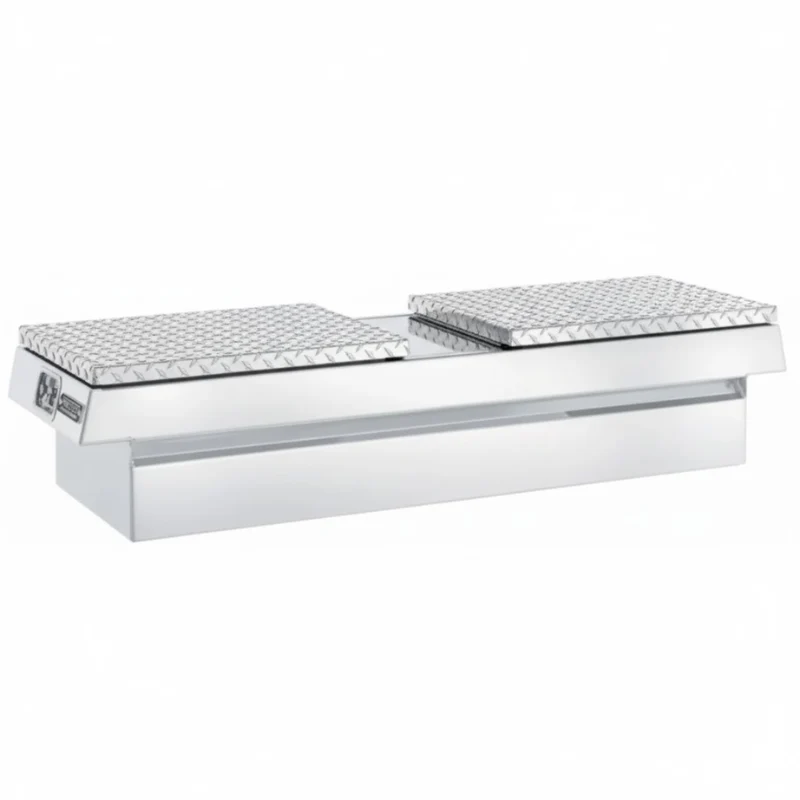 ProTech Crossover 16X28X74 Gull Wing Box Diamond Plate Lid Bright Aluminum Standard Profile Includes Tray Model 54-6222-28